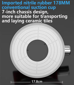 Elevador de succión al vacío eléctrico Premium modelo 6100 resistente para manejo de vidrio y baldosas de cerámica de gran formato - Product Image 5