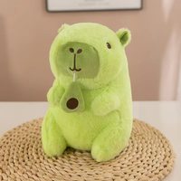 Peluche Capybara Vert Amusant de 8 Pouces, Jouet en Peluche Mignon Kawaii de Style Mixte pour Machine à Griffes Distributrice