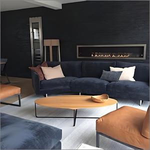 Brûleur à bioéthanol de style moderne avec contrôle par application, <span class=keywords><strong>insert</strong></span> de <span class=keywords><strong>cheminée</strong></span> électrique en acier pour appartement, salon, usage intérieur, en promotion - Product Image 4