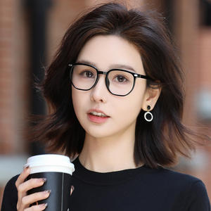 Gafas ovaladas de estilo coreano con filtro de luz azul para mujer, montura completa TR90, lentes planas, lentes de PC, número de pieza 2003 - Product Image 2