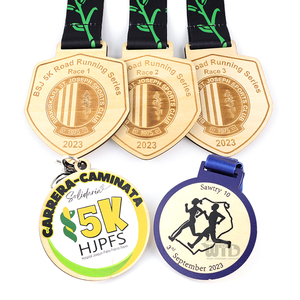 Medallas Deportivas de Madera Personalizadas para Maratón 5K, Grabadas con Láser, Premios para Carreras y Caminatas Benéficas, y Eventos de Carreras en Carretera - Product Image 1
