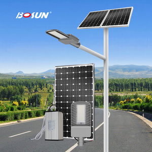 BOSUN, gran oferta, farolas LED divididas solares de 80W y 100W con controlador Ip65 MPPT, farola de aluminio para exteriores para áreas urbanas - Product Image 1