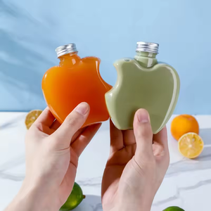 Hot bán sáng tạo của Apple Shaped chai 300ml Smoothie sữa trà nước trái cây Pet nhựa dùng một lần chai - Product Image 2