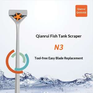 QANVEE N3 Nano-Q QANVEE Cuchilla Raspadora para Algas de <span class=keywords><strong>Acuario</strong></span>, Herramienta de Limpieza, Cepillo Limpiador Rápido, Cuchillo para Raspar Algas - Product Image 5