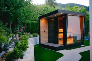 Sauna à cadre noir, sauna extérieur multi-verre, cabine de sauna, poêle de sauna pour la santé, environnement luxueux de jardin, <span class=keywords><strong>spa</strong></span> de jardin paysagé - Product Image 2