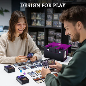 Protège-cartes portables en PP JUZI à coins carrés, personnalisables, pour jeux <span class=keywords><strong>de</strong></span> table, cartes Pokémon, Yugioh, TCG et cartes sportives - Product Image 6