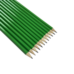 Ensemble de 12 crayons en bois hexagonaux verts de 7,5 pouces avec <span class=keywords><strong>gomme</strong></span>, logo et emballage personnalisables, vente directe d'usine - Product Image 5