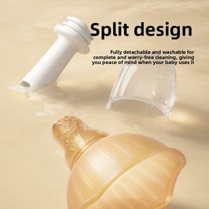 Nouveau design d'alimentateur en silicone de qualité alimentaire avec support de sucette et poignée, sans BPA, certifié EN14350 pour bébés de 0 à 12 mois, idéal pour la dentition - Product Image 5