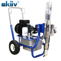 EKIIV 220V/240V/50Hz 4000W 22Mpa Teknologi Jerman Alat Semprot Cat Airless Tugas Berat 12LPM Alat Semprot Plester Dinding Kering Airless
