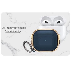 Étui pour écouteurs en silicone PC à bouton ouvert à une touche Sling en caoutchouc galvanisé Couverture de casque OEM à la mode pour antichoc - Product Image 2