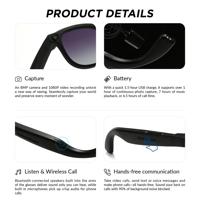 Lunettes de soleil de luxe AI Smart New Models Classic TR90 avec verres PC, monture personnalisée, marques de créateurs célèbres, pour hommes et unisexe