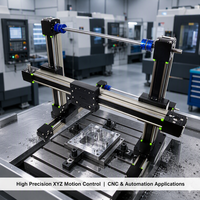 Sistema de Riel Lineal CNC de 3 Ejes Pequeño con Guía de Movimiento Lineal XYZ, Actuador Lineal de 3 Etapas, Núcleo de Motor PLC de Acero Inoxidable
