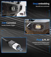 Projecteurs LED Aurora sans vis, 2 pouces, pour travaux tout-terrain, bateaux, voitures, camions, VTT, SUV