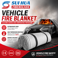 Couverture anti-feu en silicone pour véhicules électriques, pour la suppression de la chaleur et la protection d'urgence des batteries EV