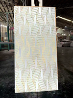 Panneau en pierre de marbre artificielle brillant, feuille de PVC effet marbre pour la décoration murale