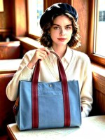 Tas Tote Oxford Label Pribadi dengan Logo Cetak Kustom, Tas Selempang Wanita, Dompet dan Tas Tangan dengan Rantai Pengunci Bahan Kustom untuk Wanita