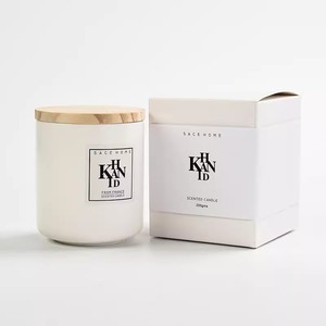 Vente en gros de pots à bougies en <span class=keywords><strong>verre</strong></span> mat coloré de luxe de 15 oz à 3 mèches avec couvercle pour décoration de mariage conteneur à bougies aromatiques - Product Image 2
