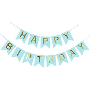 Guirnalda de Papel de <span class=keywords><strong>Feliz</strong></span> Cumpleaños de 11.5*16cm, Letras Doradas en Forma de Cola de Pez, para Decoración de Fondo en Fiestas de Navidad y Festivales - Product Image 3