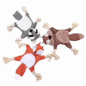 Mainan anjing mewah hewan ramah lingkungan-tidak beracun rubah melengking/desain tupai dengan teka-teki & simpul tali yang bocor - Product Image 4