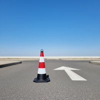 Cône de signalisation routière anti-âge en PVC, résistant aux hautes pressions et aux basses températures, durcissement à basse température, haute tension