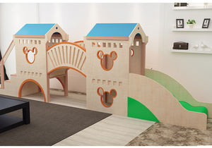 Moetry Aire de jeux en bois pour enfants en bas âge, avec toboggan, pour la salle de classe, la lecture, la crèche - Product Image 3