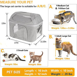 Respirant Pet Chat Sling Carrier Bag pour Petits Chats Chiens Voyage En Plein Air Pliant Transporteurs Sac À Dos Pet Carriers Sac À Bandoulière - Product Image 2