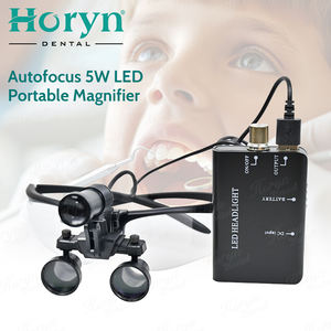 مكبر أسنان من الألومنيوم بقوة 5 واط مع تركيز تلقائي وإضاءة مكبرة للأسنان مع عدسة مكبرة ثنائية العينين ممتدة لأطباء الأسنان - Product Image 2