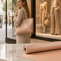 Cuir PU de luxe grainé rose doré, écologique et imperméable, épaisseur 1,2 mm, pour la fabrication de sacs à main, rouleau d'usine EU POPs Bangladesh