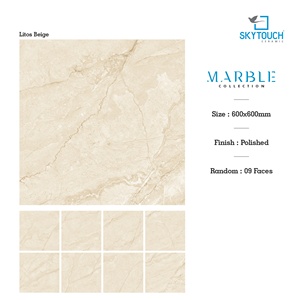 Azulejos de Porcelana de 600x600, Azulejos de Porcelana de 60x60 para Sala de Estar y Cocina |   Acabado Pulido y Esmaltado - Product Image 3