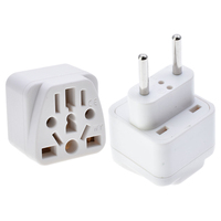 Adaptateur de prise de conversion standard européenne avec deux broches rondes, adaptateur universel 4,0 mm de US/EU/UK/AU vers prise standard européenne WY-9C
