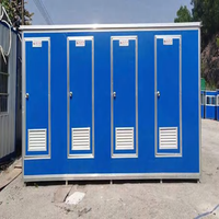 Toilettes mobiles écologiques modulaires portables préfabriquées pour camp de travail extérieur à assemblage rapide en panneaux sandwich