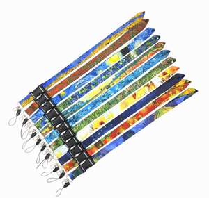 Prêt à être expédié : Lanière <span class=keywords><strong>porte</strong></span>-clés Vincent Van Gogh avec clip pour le <span class=keywords><strong>cou</strong></span> et le poignet - Product Image 1
