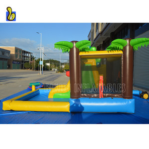 Château gonflable <span class=keywords><strong>à</strong></span> thème <span class=keywords><strong>Jungle</strong></span> de diamètre, château gonflable combiné de glissière en charpentier avec <span class=keywords><strong>piscine</strong></span> de boules d'océan - Product Image 2