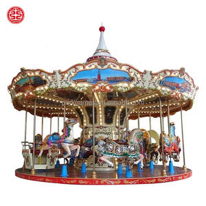 Grand manège à chevaux pour parc d'attractions extérieur, fête foraine, aire de jeux, parc de divertissement, machine de jeu pour enfants, à vendre - Product Image 6