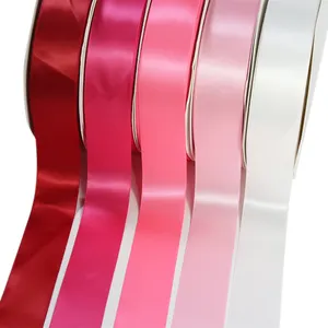 Hochwertige große Lagerbestand 196 Farben 19 Größe 1,5 Zoll 38 mm 50 Yarden 4 cm Satin-Bandrolle für Band Rose