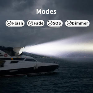 Projecteur de patrouille LED marin 360° rotatif, haute intensité, longue portée, télécommande, flash pour bateau 10-30VDC - Product Image 2