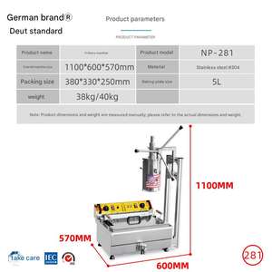 Máquina Manual para Formar <span class=keywords><strong>Churros</strong></span>, Prensa Manual para Hacer <span class=keywords><strong>Churros</strong></span> <span class=keywords><strong>sin</strong></span> Electricidad - Product Image 6