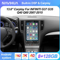 Navihua 13.6 pouces pour Infiniti G37 G35 Q40 Q60 2007-2015 écran vertical autoradio Android DVD Audio GPS lecteur de navigation