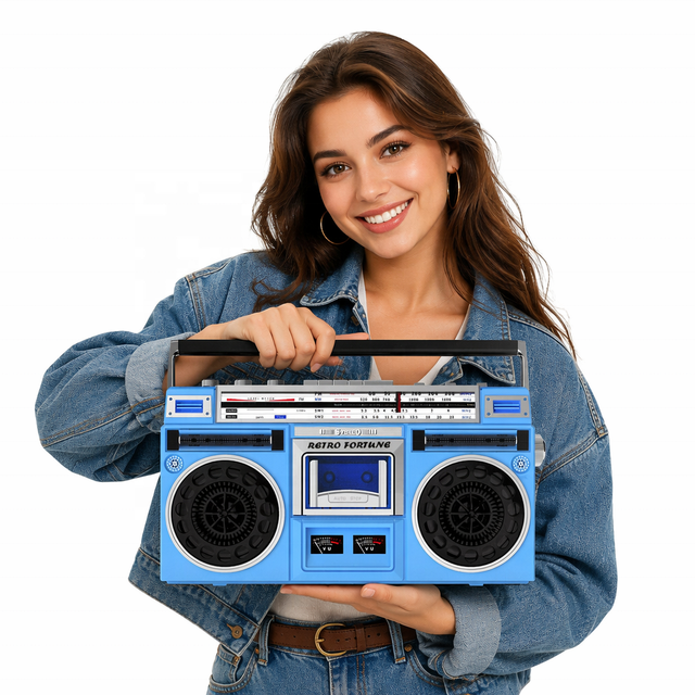 Retro Fortune Good Quality Cassette Record Player USB TF BT CONVERTER AC DC POWER SUPPLY Walkman Player CD BOOMBOX VINTAGE