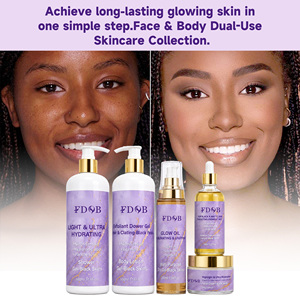 Kit Éclaircissant à la Niacinamide <span class=keywords><strong>et</strong></span> à l'Acide Hyaluronique pour Peaux Noires Matifiées – Ensemble Professionnel 5 Pièces pour le Soin du <span class=keywords><strong>Visage</strong></span> Hydratant <span class=keywords><strong>et</strong></span> Éclatant – Fabrication OEM - Product Image 4