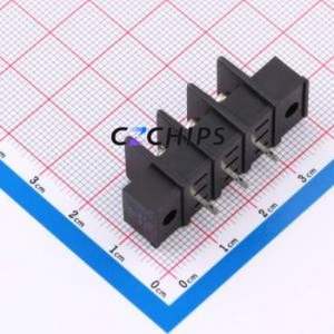 MX25SM-7.62-03P-BK01-Cu-S-A Barrier Terminal Block Through hole,P=7.62mm Connector Two Sides 7.62mm 1x3P Straight Pin - Product Image 2