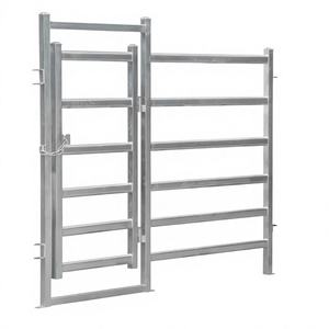 Valla Portátil de Tubos de Acero Galvanizado de 5 y 6 Barras, Panel para Ganado/Caballos y Puertas para Granja, Servicio de Modelado 3D Ecológico - Product Image 1