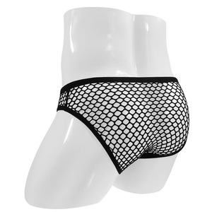 Calzoncillos de malla sexys de talle bajo para hombre, de nailon y elastano, con diseño transparente, color negro - Product Image 3