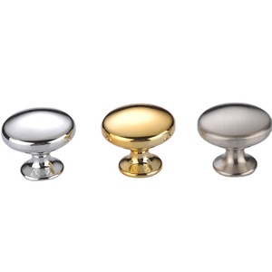 Black Nickel Satin Zamak Metal Zinc <b>Knobs</b> Furniture Accessories Wardrobe Round Handle - Product Image 6