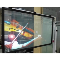 Écran de fenêtre 3d ultra mince 120 pouces, 1 pièce, affichage de projecteur holographique transparent avec adhésif