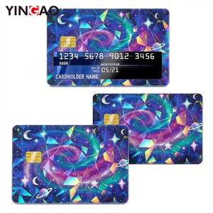Adesivo Personalizzato Olografico Effetto Vetro Rotto per Carte <span class=keywords><strong>di</strong></span> <span class=keywords><strong>Credito</strong></span>, Skin in Vinile Personalizzata, Cover per Carte Bancarie, Logo Branding, Adesivo Impermeabile Fustellato - Product Image 2