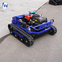 Livraison gratuite moteur Diesel petit Robot tonte largeur 550mm télécommande tondeuse à gazon sur chenilles