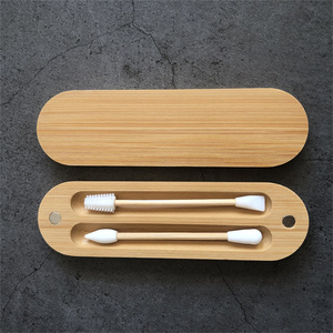 <span class=keywords><strong>Coton</strong></span>-<span class=keywords><strong>tige</strong></span> <span class=keywords><strong>réutilisable</strong></span> écologique à double tête multifonctionnel bambou de qualité alimentaire écouvillons en silicone <span class=keywords><strong>lavable</strong></span> mallette de rangement confortable pour - Product Image 2