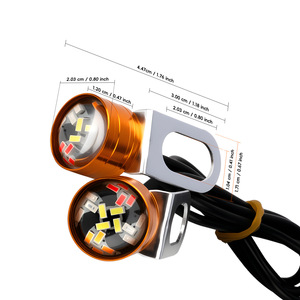 Feux LED multi-couleurs pour voiture, moto, vélo électrique, feux de freinage à effet œil d'aigle, feux de signalisation pour rétroviseurs, 12V - Product Image 2