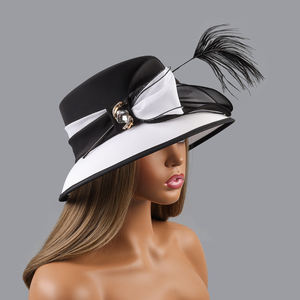 หมวกฟาสซิเนเตอร์สีขาวเบจพรีเมียม สำหรับงานปาร์ตี้ธีม  ตกแต่งด้วยดอกไม้  แบบหนีบผม  เหมาะสำหรับงานพิธีในโบสถ์  สำหรับผู้หญิง - Product Image 3